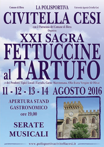 Manifesto 19&deg; Sagra Fettuccine al Tartufo