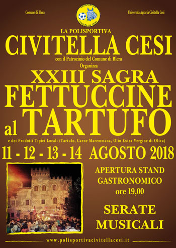 Manifesto 19&deg; Sagra Fettuccine al Tartufo