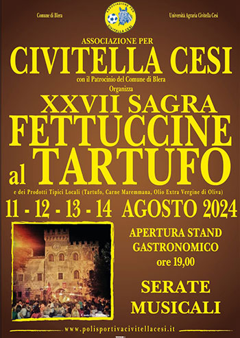 Manifesto 26&deg; Sagra Fettuccine al Tartufo